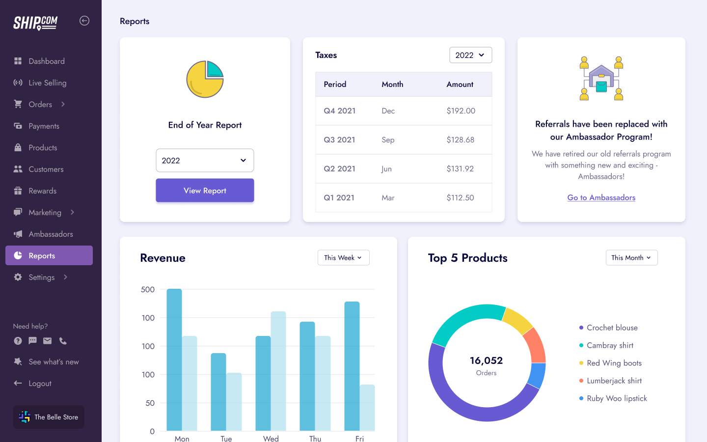 Ship.com reports after redesign